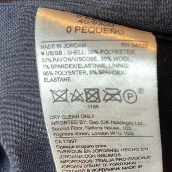 Banana Republic Purple Wool Blend Lined Blazer Size 0 Petite - Picture 6 of 9